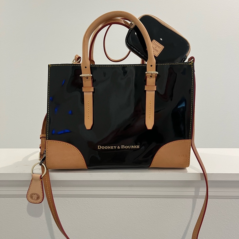Dooney & Bourke Black Patent Janine brand new